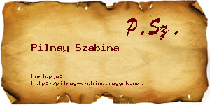 Pilnay Szabina névjegykártya