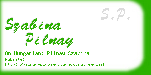 szabina pilnay business card